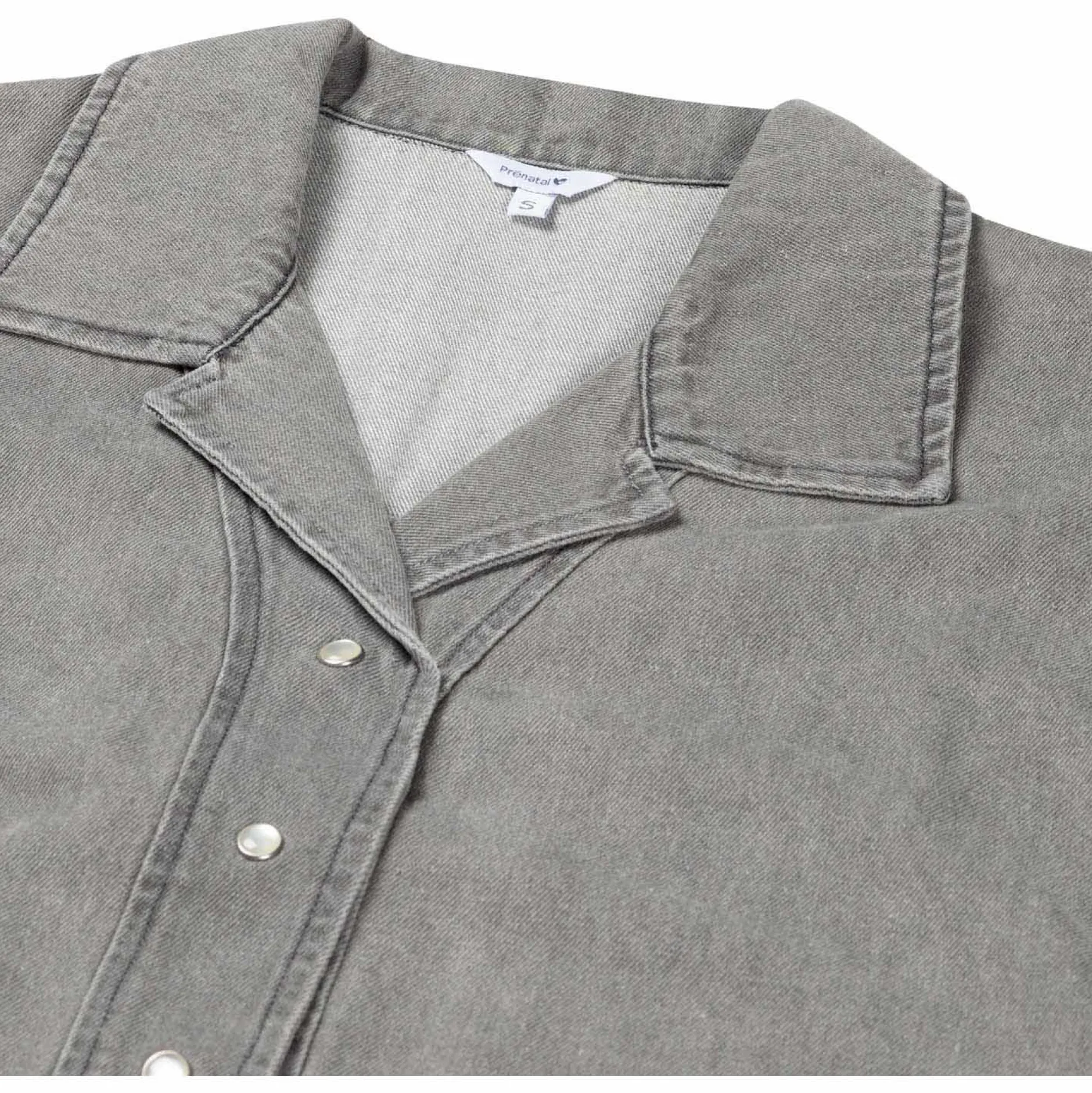 Shirts & Tops*Prénatal zwangerschapstop driekwart mouwen effen grijs Mid Grey Denim