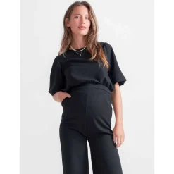Complete Kledingsets|Shirts & Tops*Prénatal zwangerschapstop & zwangerschapsbroek Black