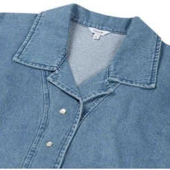Shirts & Tops*Prénatal zwangerschapstop driekwart mouwen effen blauw Light Blue Denim