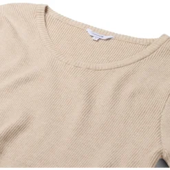 Truien & Vesten*Prénatal zwangerschapstrui lange mouwen effen beige Light Brown Melange