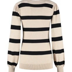 Truien & Vesten*Prénatal zwangerschapstrui lange mouwen strepen beige Light Brown Melange