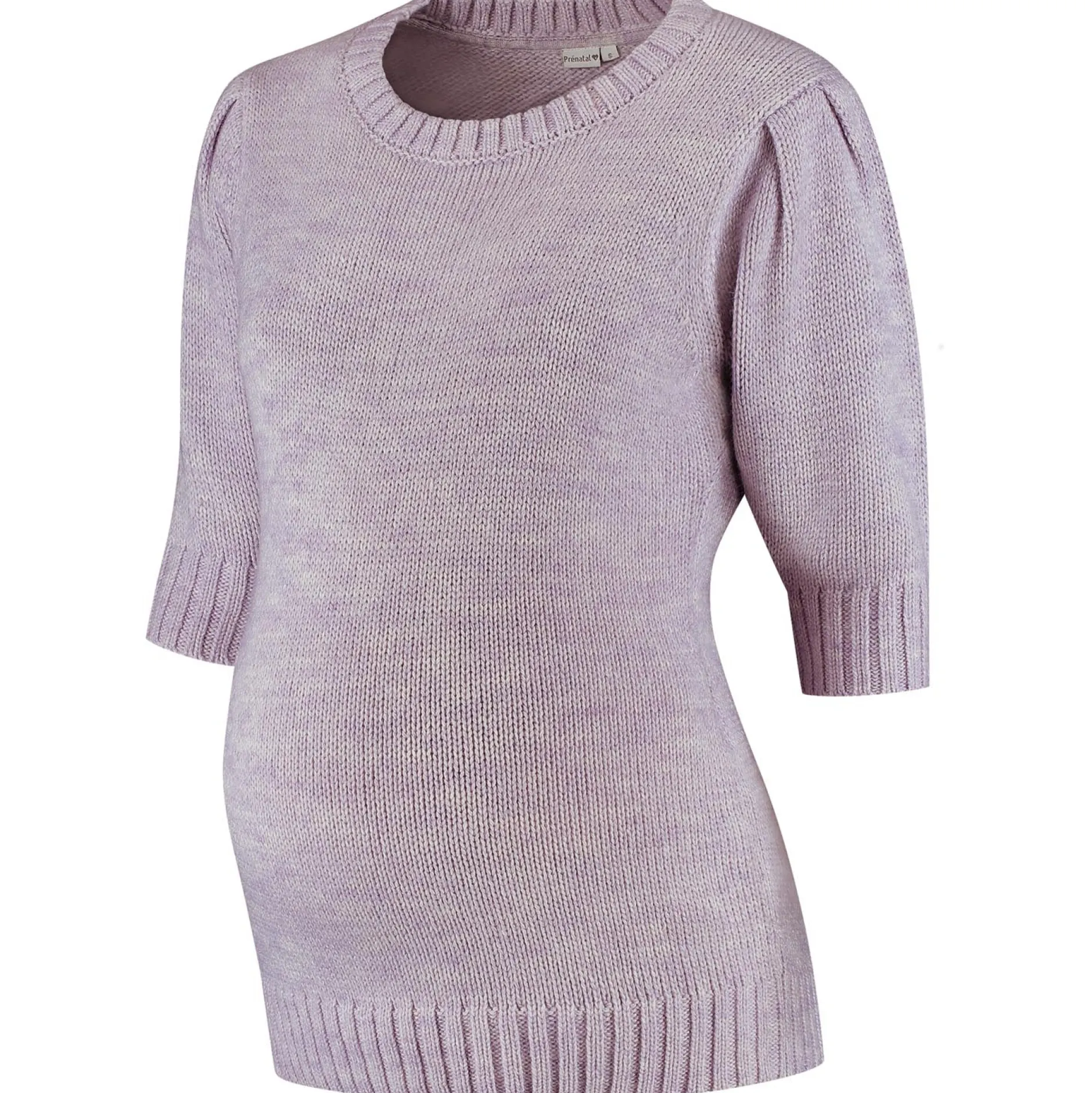 Truien & Vesten*Prénatal zwangerschapstrui driekwart mouwen effen paars Light Purple