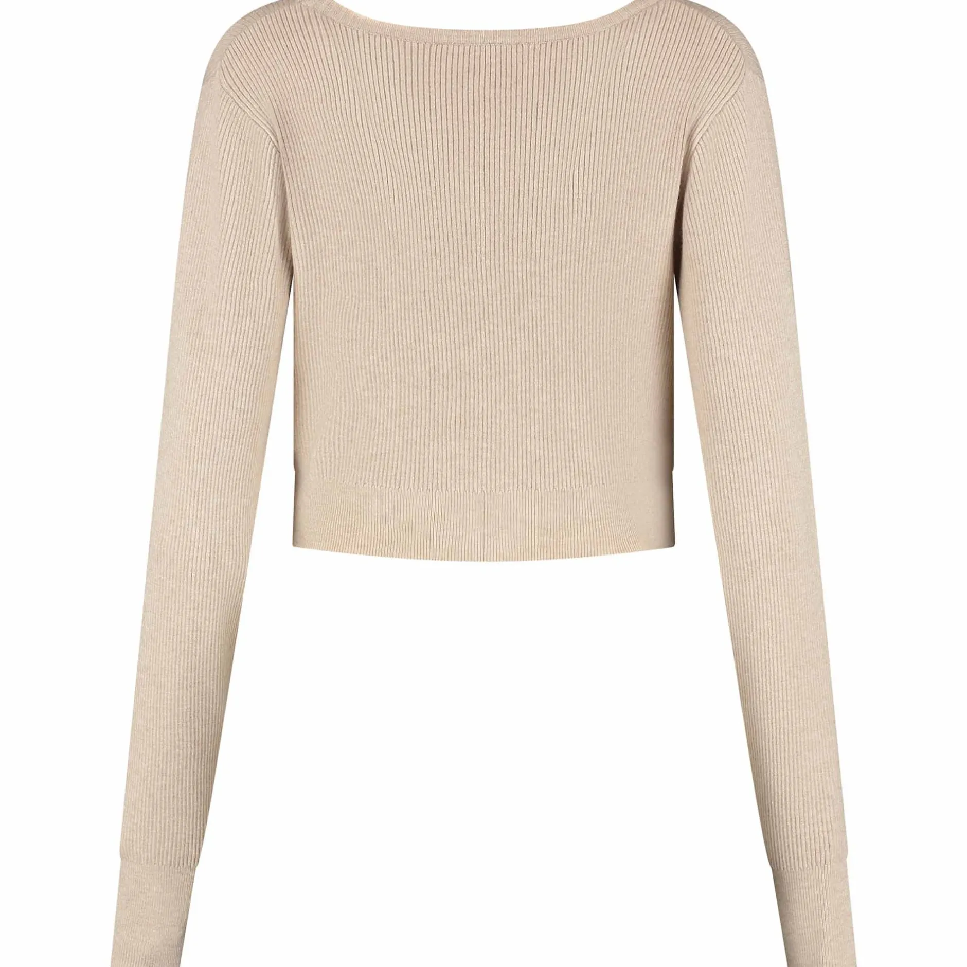 Truien & Vesten*Prénatal zwangerschapstrui lange mouwen effen beige Light Brown Melange