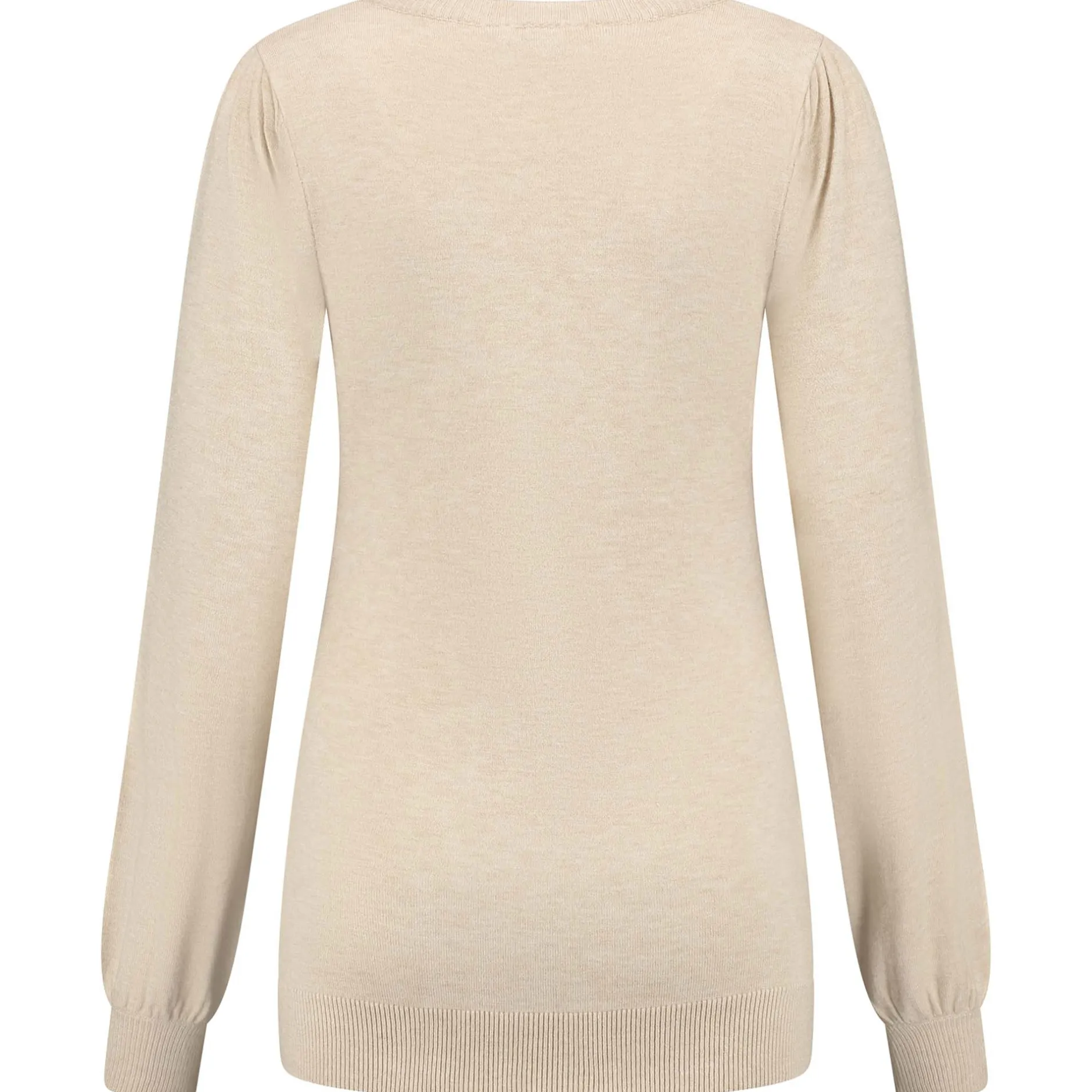 Basics|Truien & Vesten*Prénatal zwangerschapstrui lange mouwen effen beige Light Brown Melange