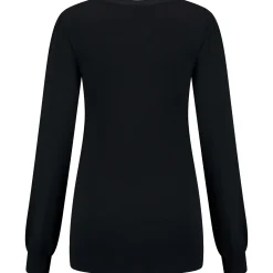 Basics|Truien & Vesten*Prénatal zwangerschapstrui lange mouwen effen zwart Black