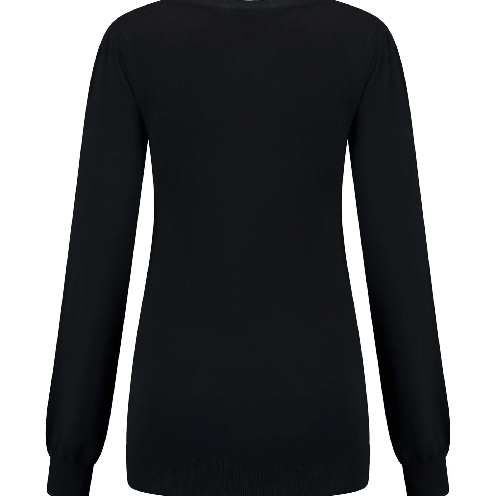 Basics|Truien & Vesten*Prénatal zwangerschapstrui lange mouwen effen zwart Black