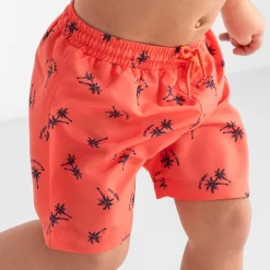 Zwembroeken|Zwemkleding*Prénatal zwemshort palmbomen all over print oranje Midorange