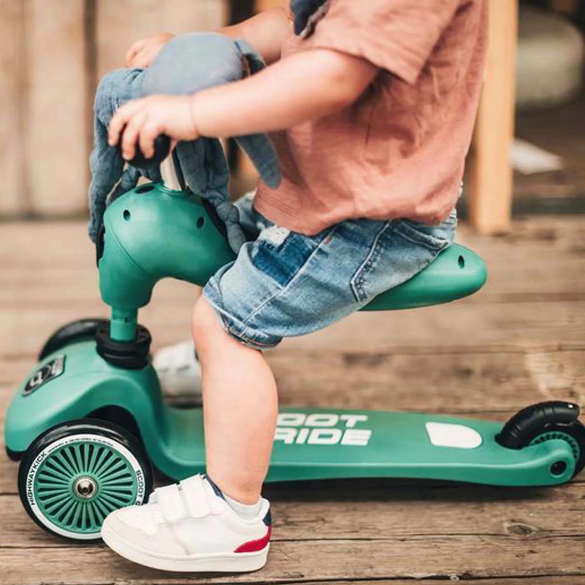 Loopfietsen & Loopwagens*Scoot & Ride Scoot and Ride Highwaykick 1 loopfiets en step Forestgreen