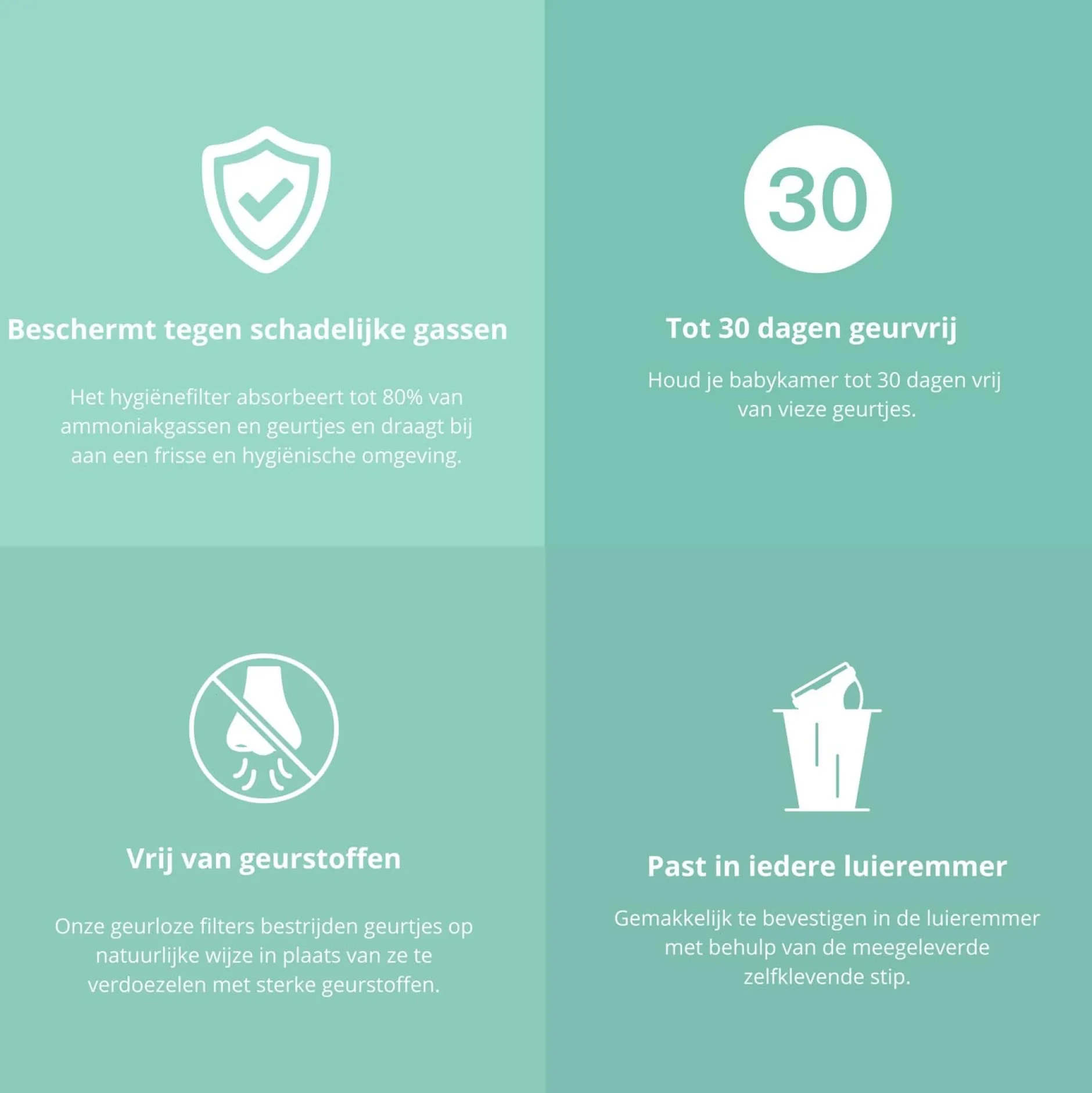 Luieremmers*Sentipure Luieremmer geurfilter 3 pack wit