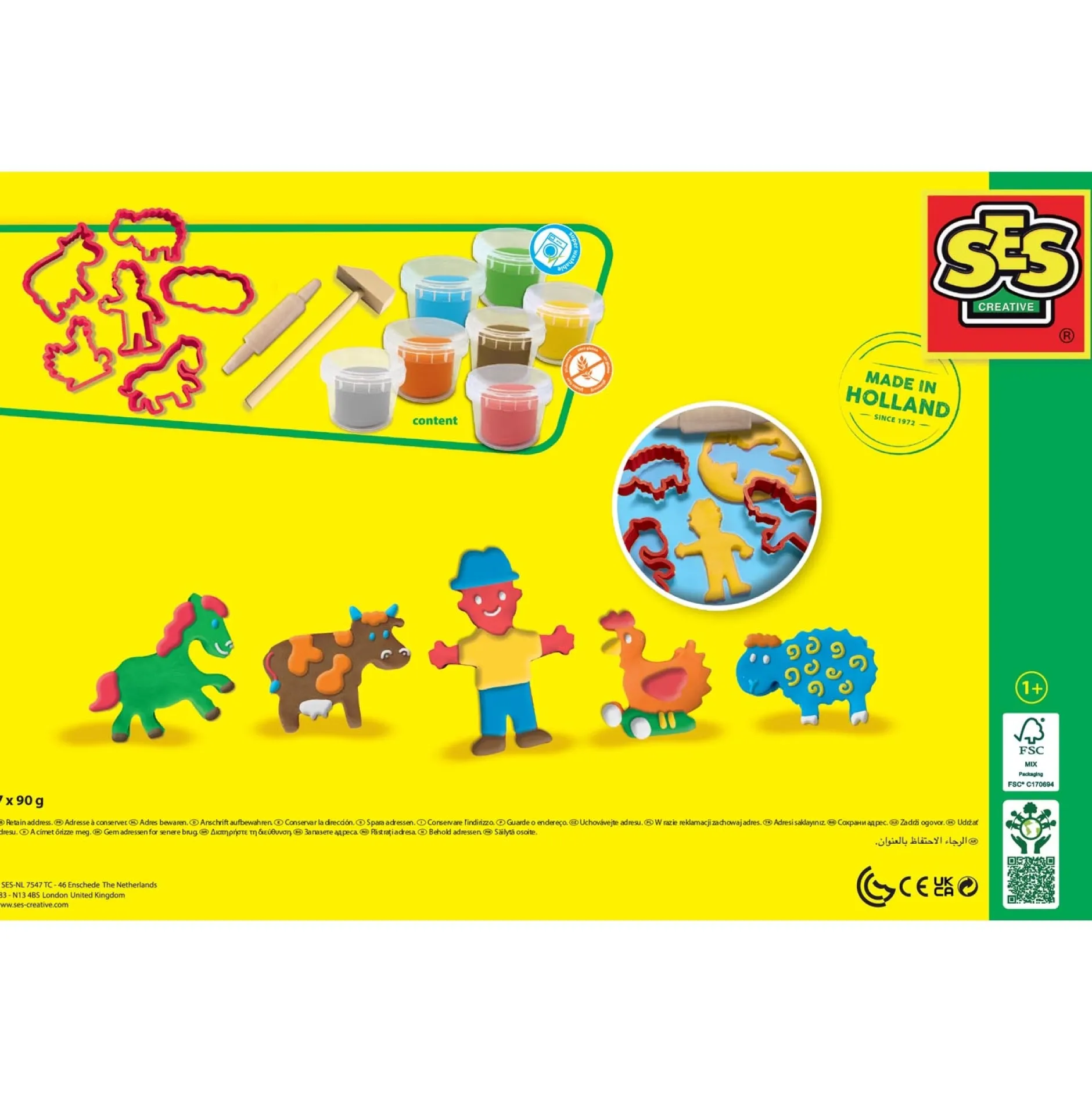 Tekenen|Puzzels & Spellen*SES My First - Klei mega set met tools Multi