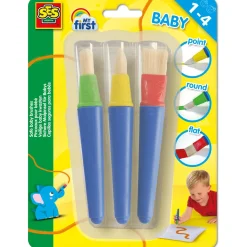 Tekenen|Puzzels & Spellen*SES My First - Veilige baby kwasten (3 stuks) Multi