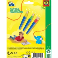 Tekenen|Puzzels & Spellen*SES My First - Veilige baby kwasten (3 stuks) Multi