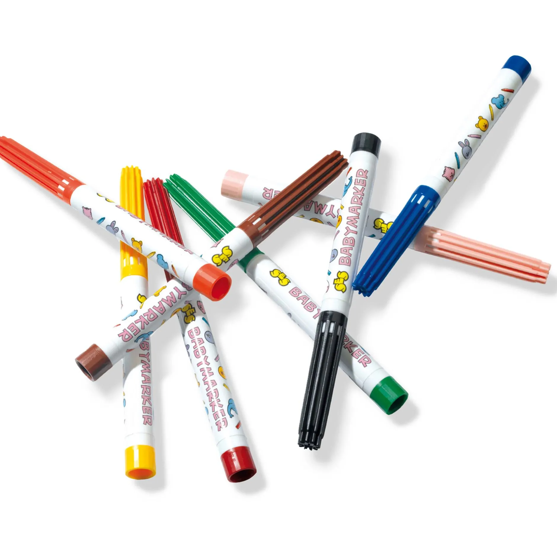 Puzzels & Spellen|Tekenen*SES My First babymarkers - 8 viltstiften Multi