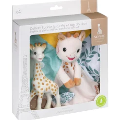 Feestartikelen|Kraamcadeaus*Sophie de Giraf giftset met knuffeldoekje Beigebrown