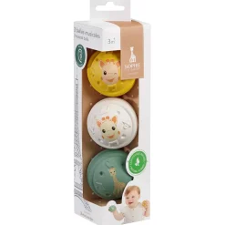 Feestartikelen|Kraamcadeaus*Sophie de Giraf set van 3 muzikale speelballen Multi
