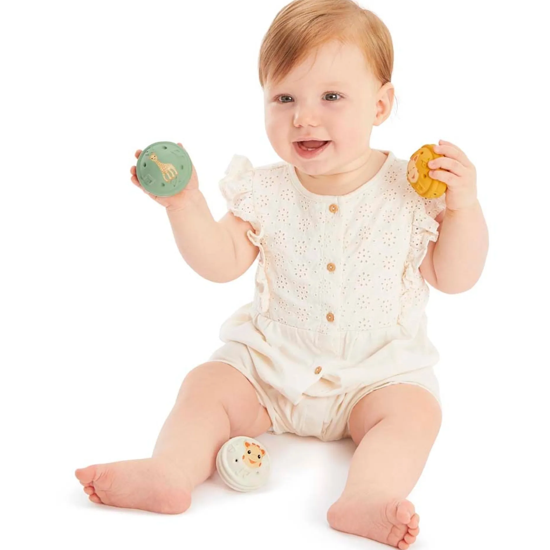 Feestartikelen|Kraamcadeaus*Sophie de Giraf set van 3 muzikale speelballen Multi