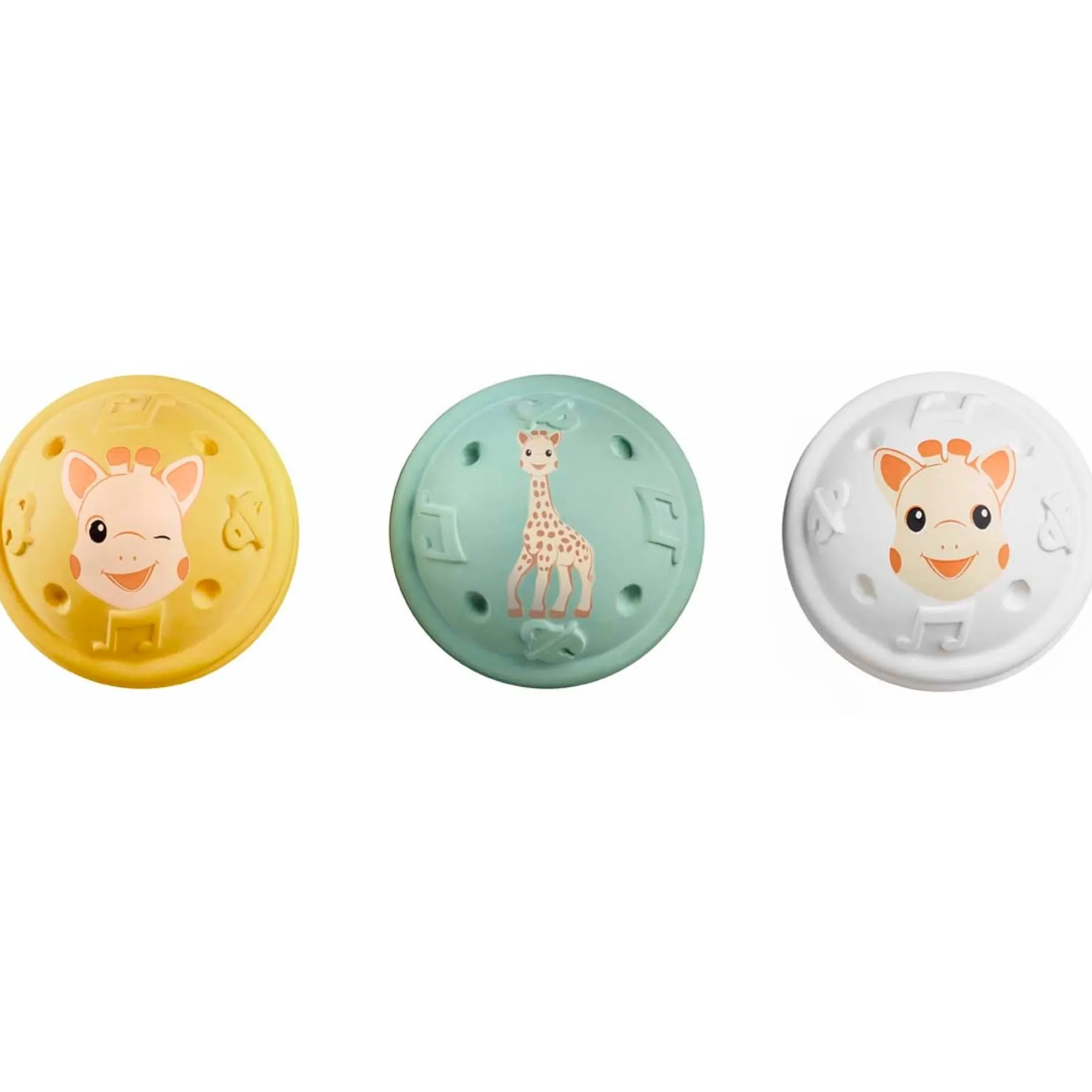 Feestartikelen|Kraamcadeaus*Sophie de Giraf set van 3 muzikale speelballen Multi