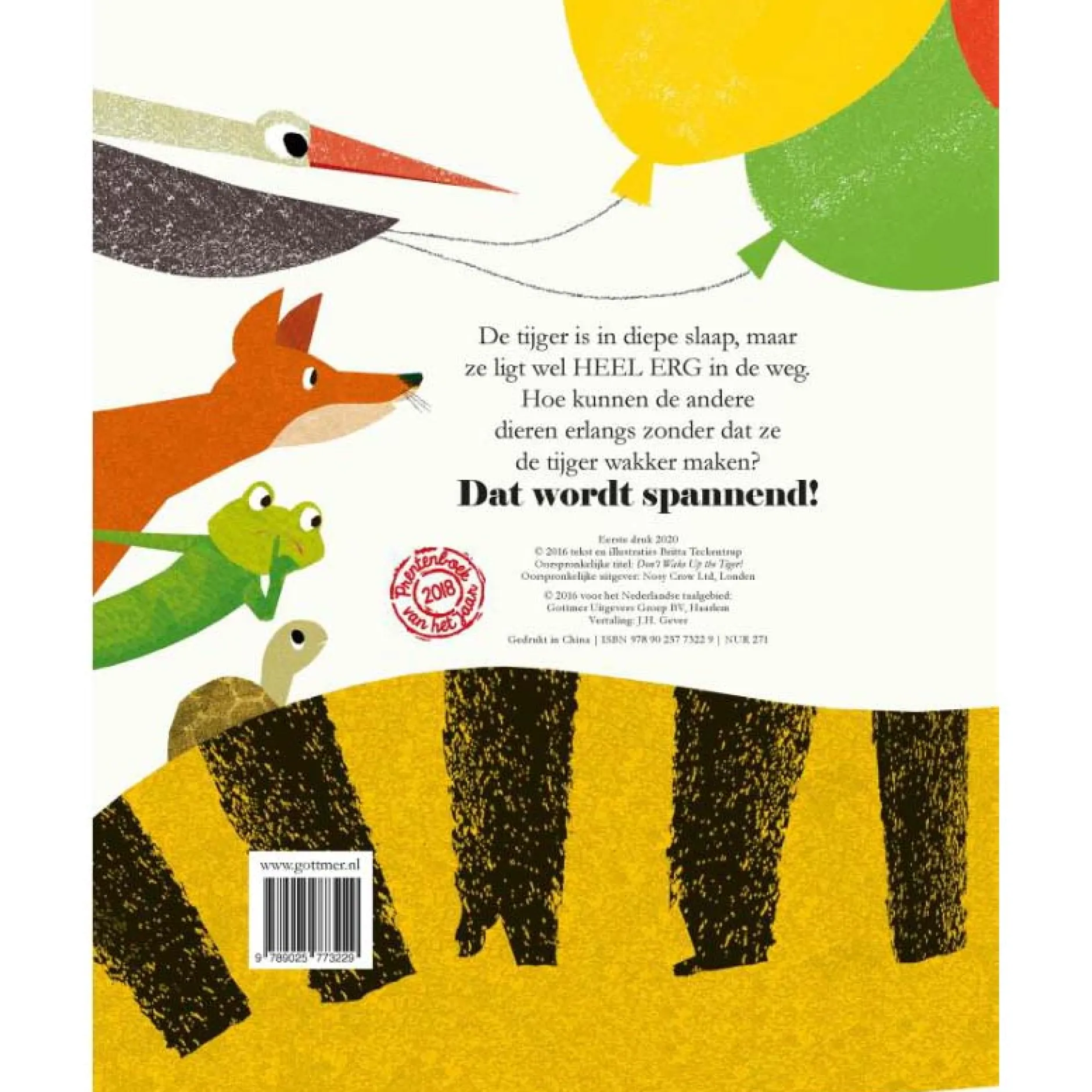 Kinderboeken*Boeken SSST de tijger slaapt kartonboek Multi