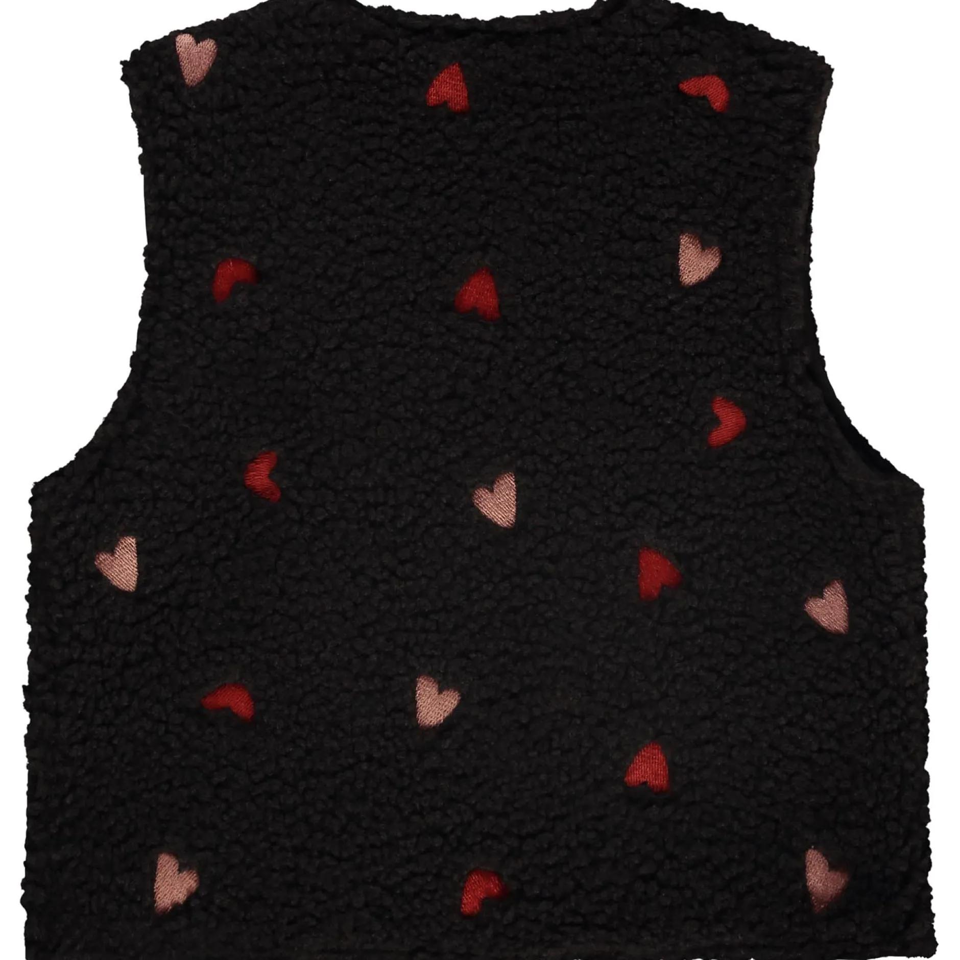 Vesten|Truien & Vesten*Stains & Stories peuter gilet mouwloos hartjes zwart Black