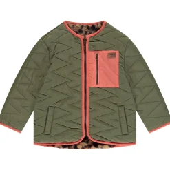 Jassen|Jassen*Stains & Stories peuter jas lange mouwen meerkleurig groen Beigebrown