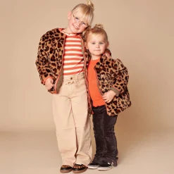 Jassen|Jassen*Stains & Stories peuter jas lange mouwen meerkleurig groen Beigebrown