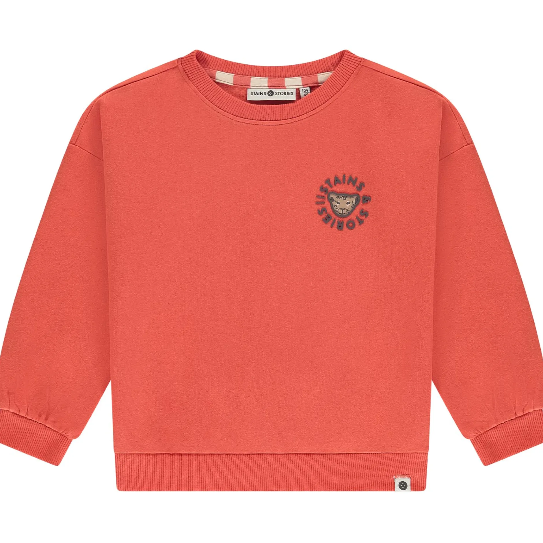 Truien & Vesten|Truien & Sweaters*Stains & Stories peuter sweater lange mouwen logo oranje Orange