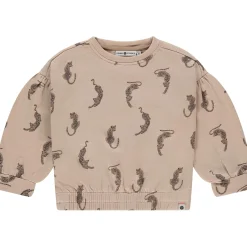 Truien & Vesten|Truien & Sweaters*Stains & Stories peuter sweater lange mouwen all over print beige Dark Off-White