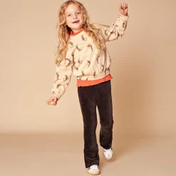 Truien & Vesten|Truien & Sweaters*Stains & Stories peuter sweater lange mouwen all over print beige Dark Off-White