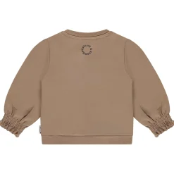 Truien & Vesten|Truien & Sweaters*Stains & Stories peuter sweater lange mouwen printopdruk bruin Lightbrown