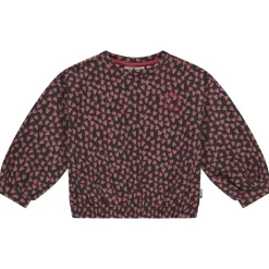 Truien & Vesten|Truien & Sweaters*Stains & Stories peuter sweater lange mouwen hartjes zwart Black