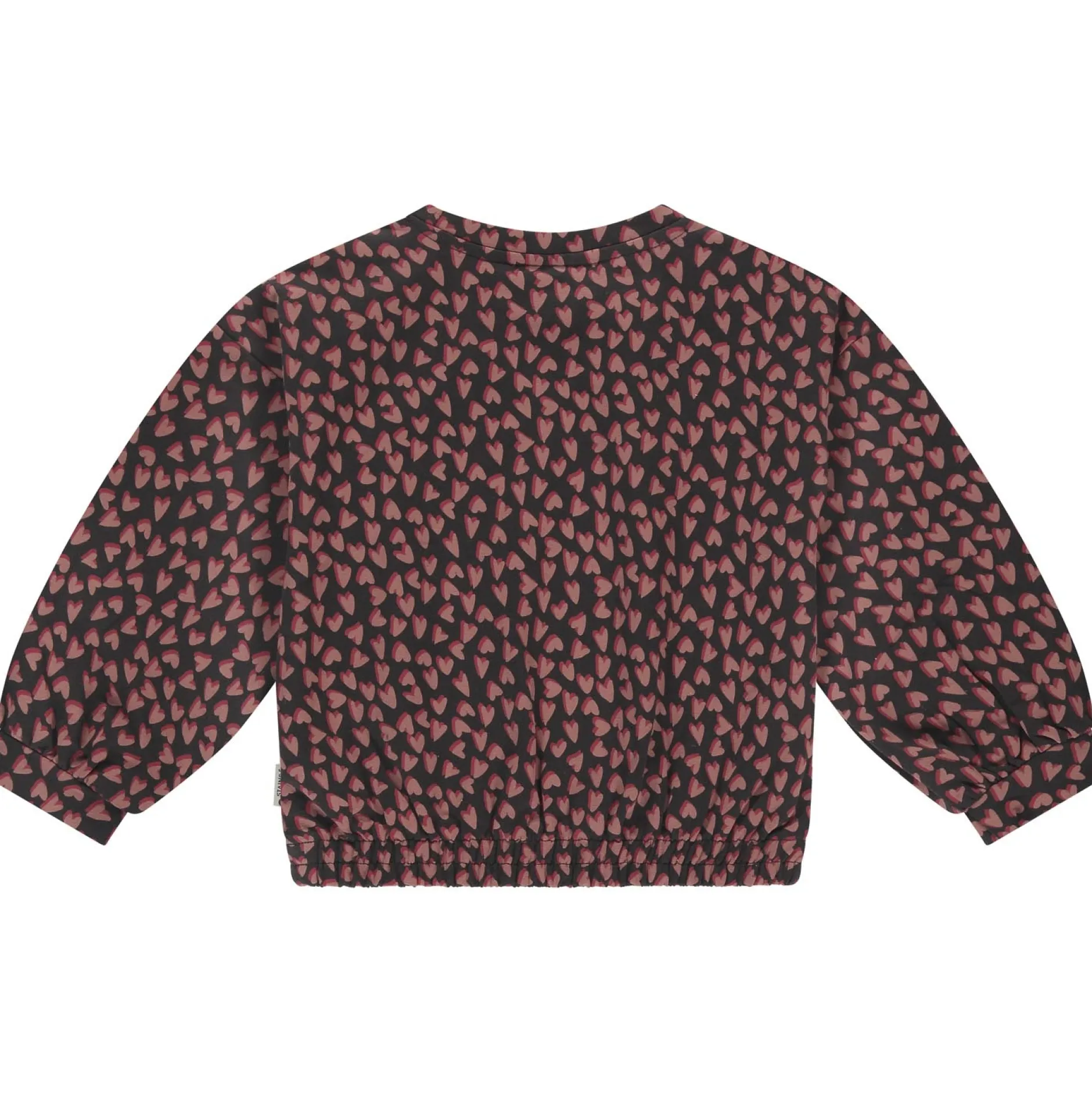 Truien & Vesten|Truien & Sweaters*Stains & Stories peuter sweater lange mouwen hartjes zwart Black