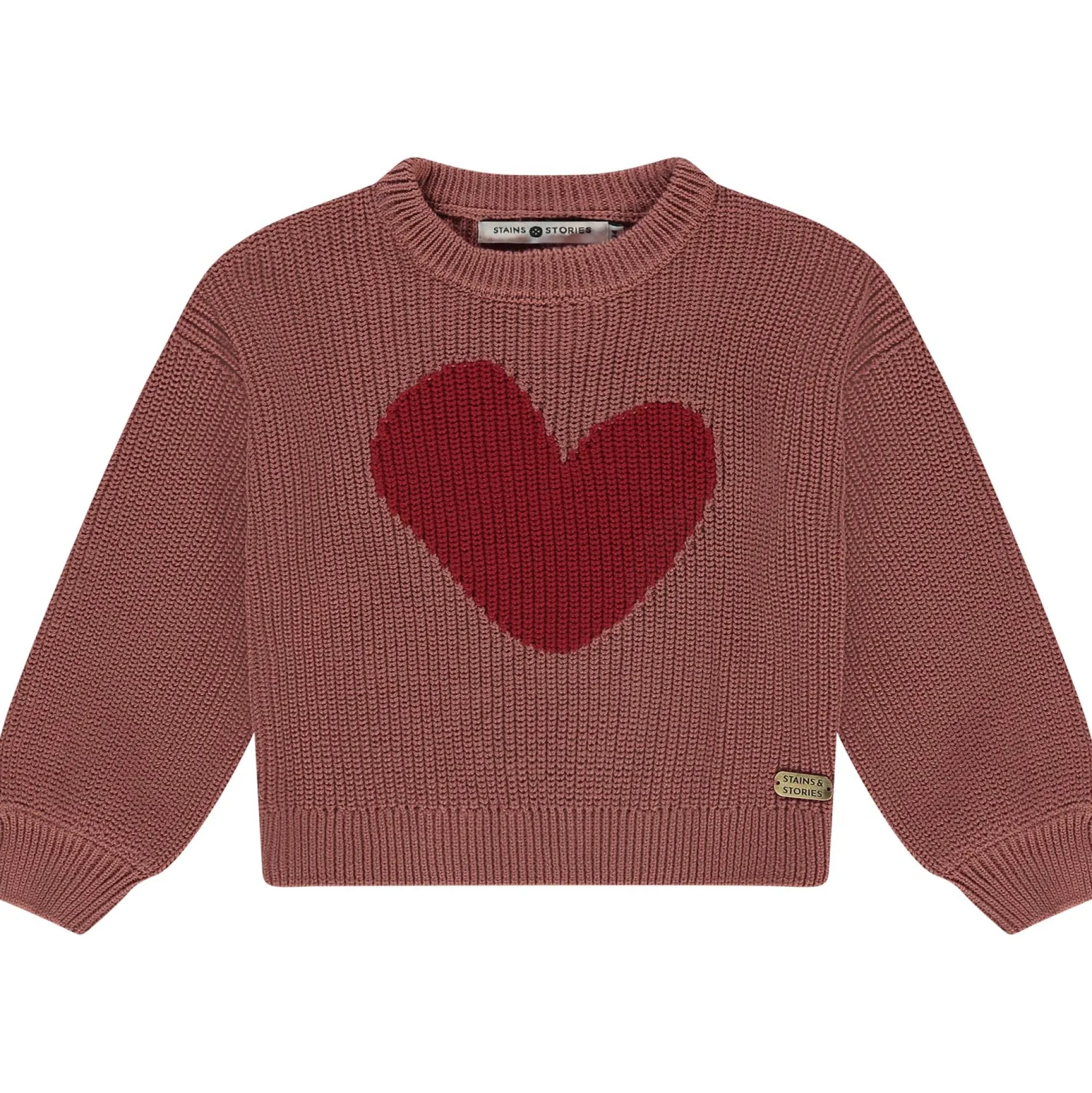 Truien & Vesten|Shirts & Blouses*Stains & Stories peuter trui lange mouwen roze Mid Pink