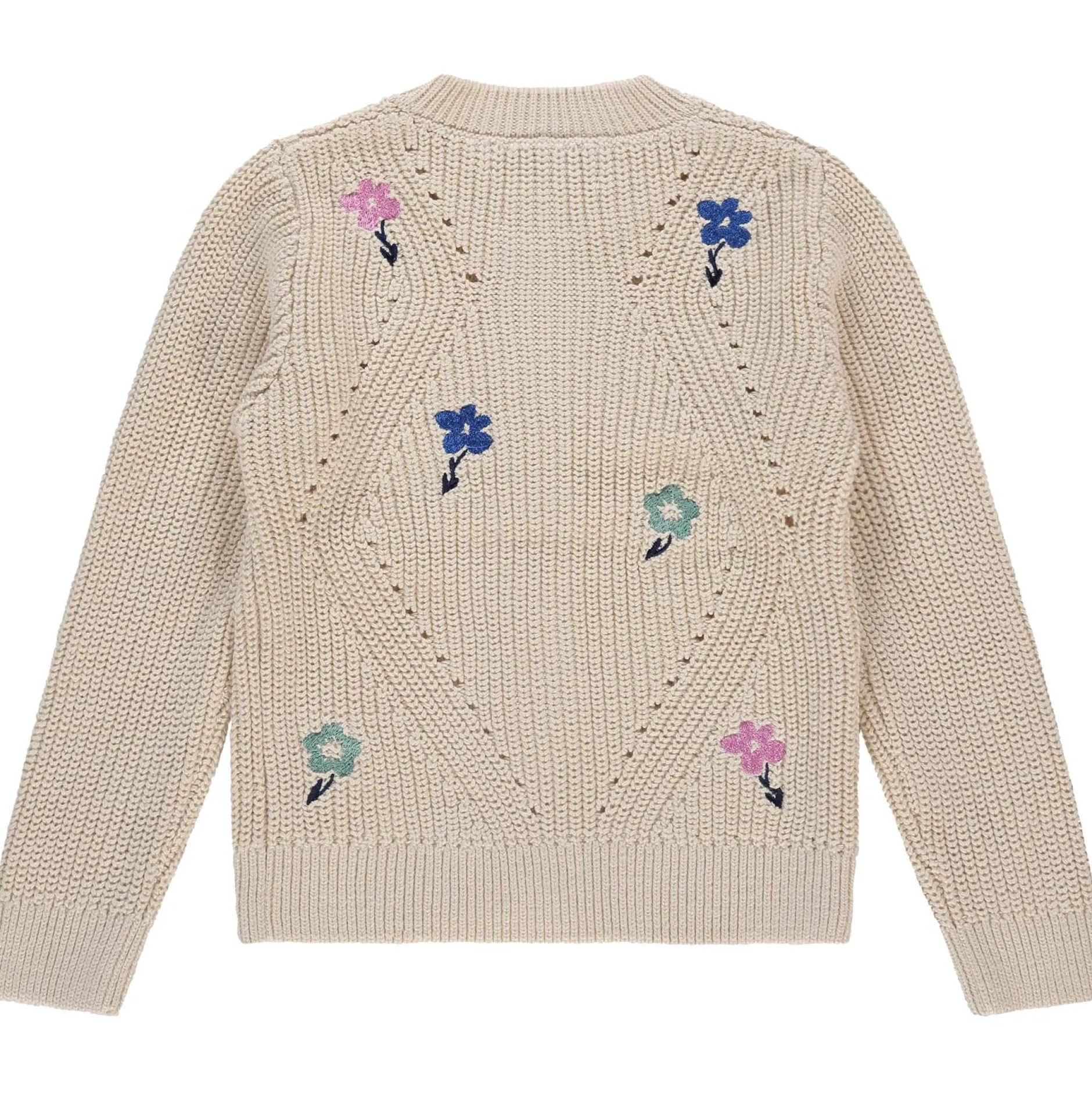 Truien & Vesten|Vesten*Stains & Stories peuter vest lange mouwen bloemen multi Dark Off-White