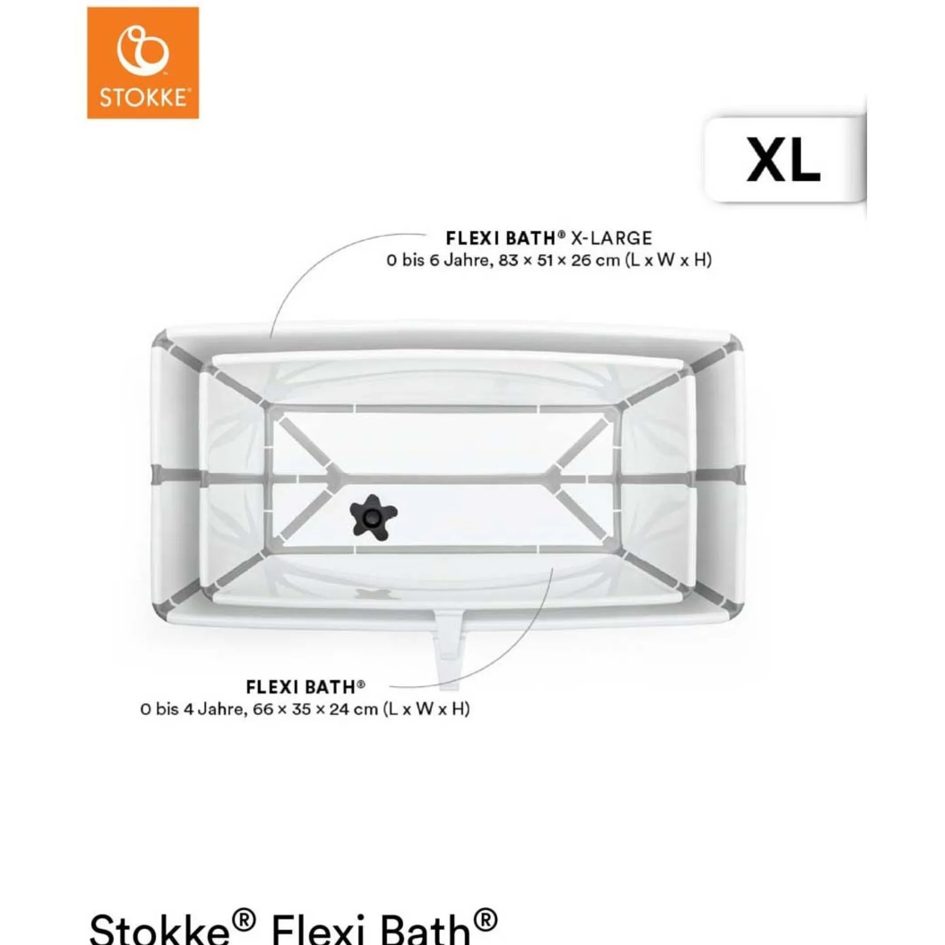 Opvouwbare Babybadjes*Stokke Flexi Bath XL wit
