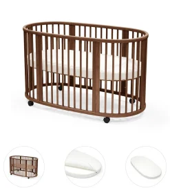 Bundels & Combideals|Ledikanten*Stokke Sleepi Bed bundel warm bruin met matras & hoeslaken
