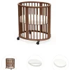Bundels & Combideals|Wiegjes*Stokke Sleepi Mini bundel warm bruin met matras & hoeslaken