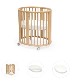 Bundels & Combideals|Wiegjes*Stokke Sleepi Mini bundel naturel met matras & hoeslaken
