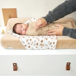 Inbakerdoeken & Inbakerslaapzakken*Meyco Swaddle 0-3 maanden sand Sandbrown