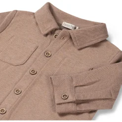 Shirts & Blouses|Shirts & Blouses*Sweet Petit baby blouse lange mouwen effen bruin DarkSand Melange