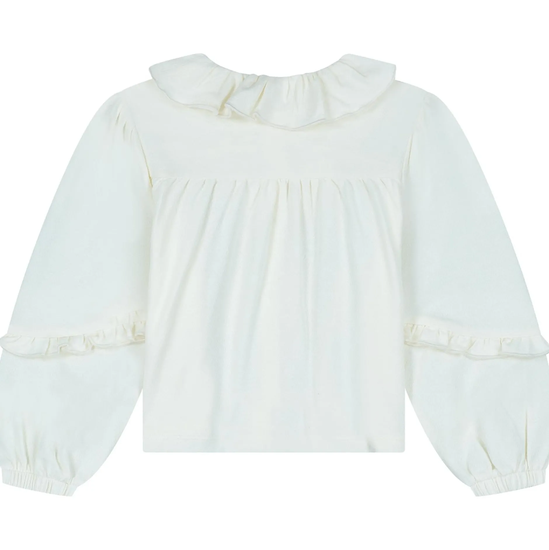 Shirts & Blouses|Shirts & Blouses*Sweet Petit baby blouse Sas lange mouwen effen wit Dark Off-White