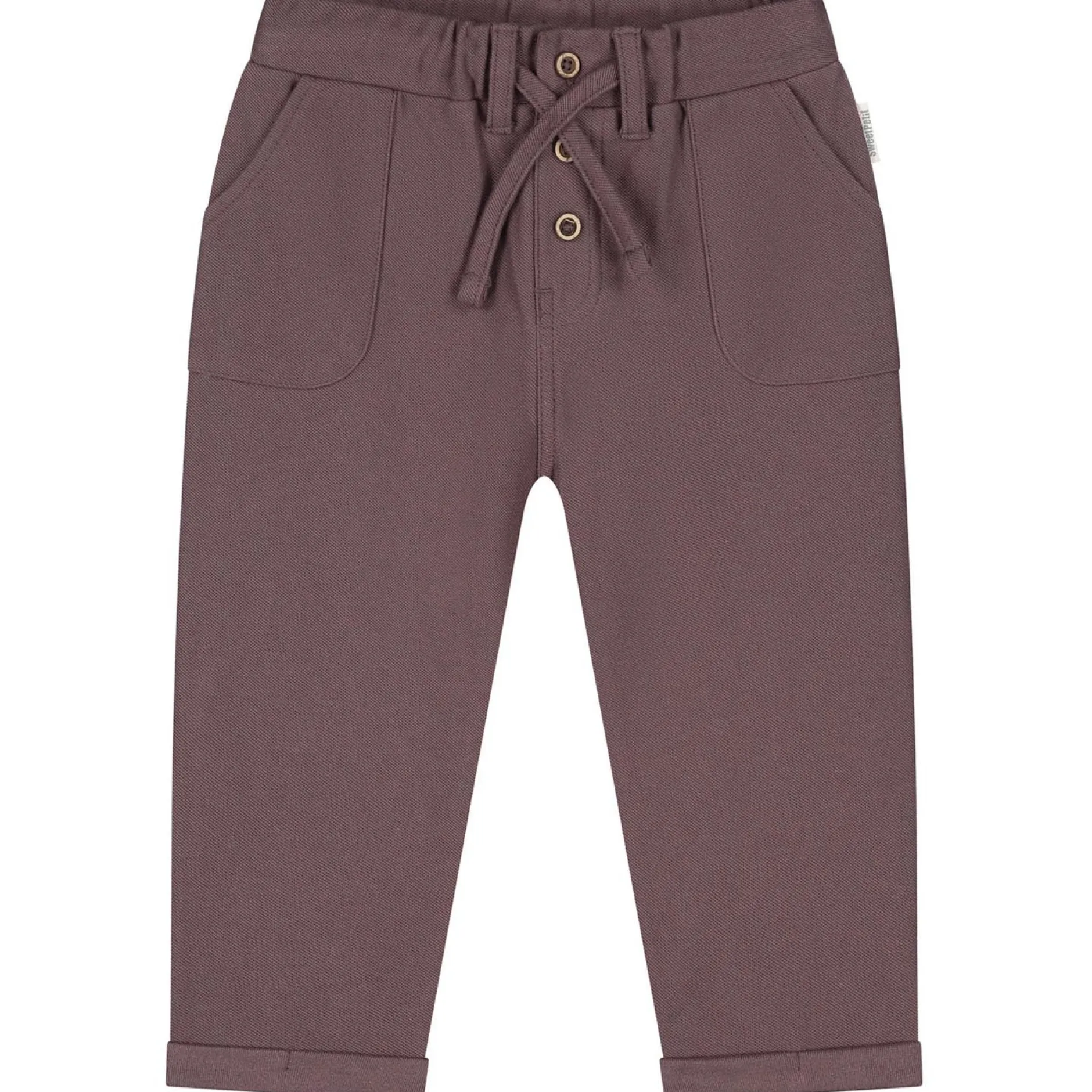 Broeken & Tuinbroeken|Broeken*Sweet Petit baby broek Benja effen bruin Dark Mud Brown