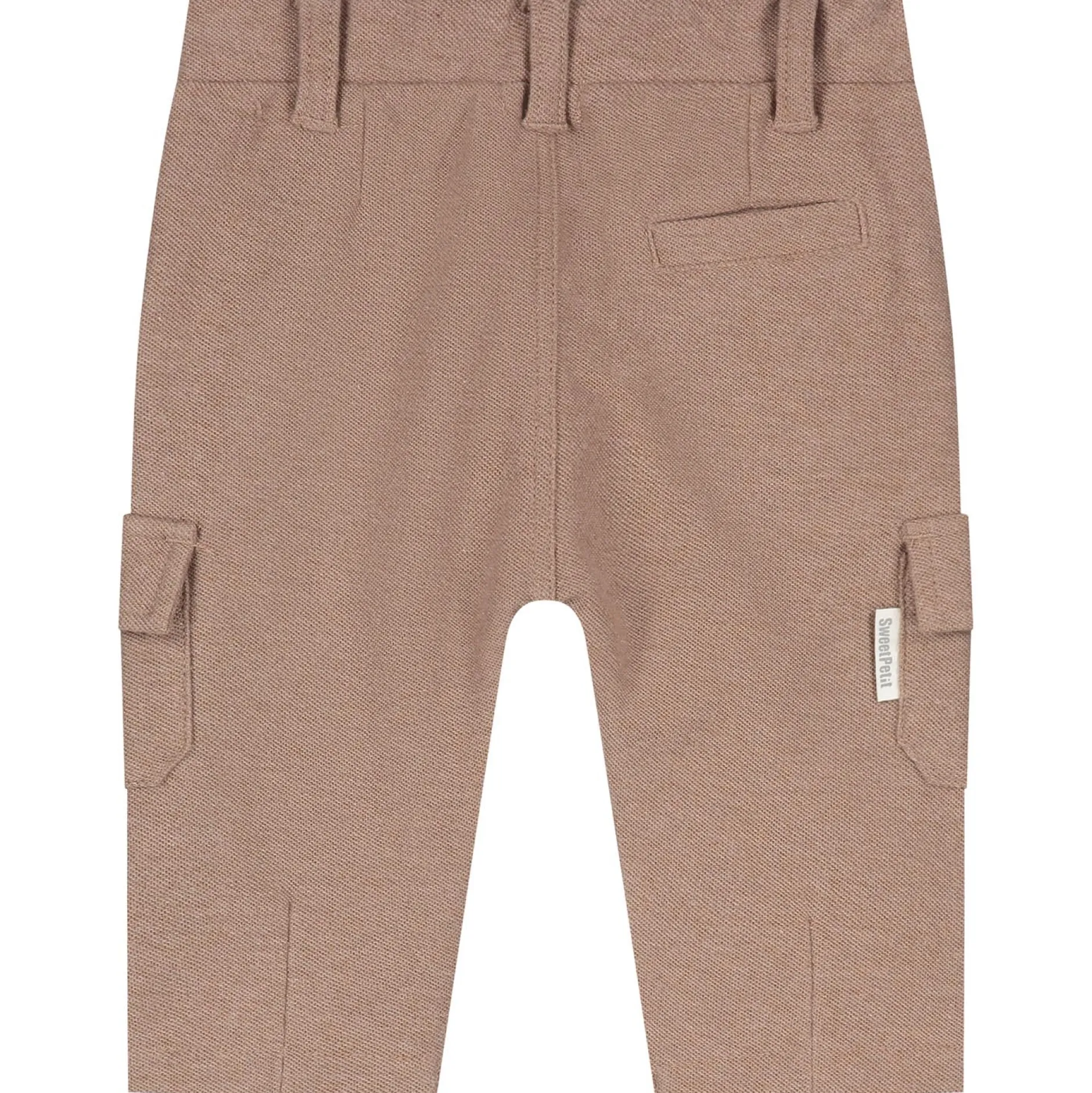 Broeken & Tuinbroeken|Broeken*Sweet Petit baby broek lange mouwen effen bruin DarkSand Melange