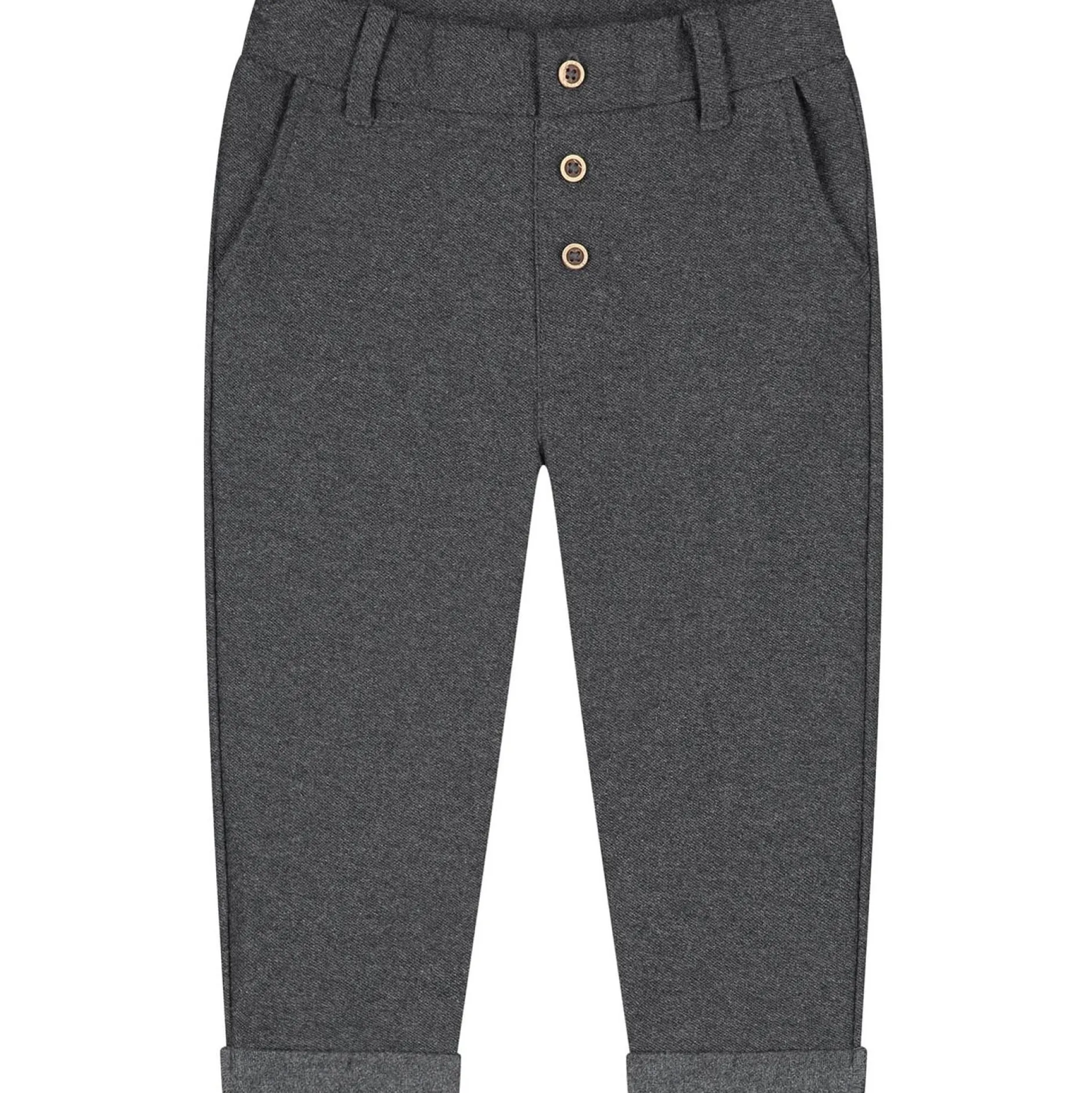 Broeken & Tuinbroeken|Broeken*Sweet Petit baby broek Merlijn effen grijs Anthra Grey Melange