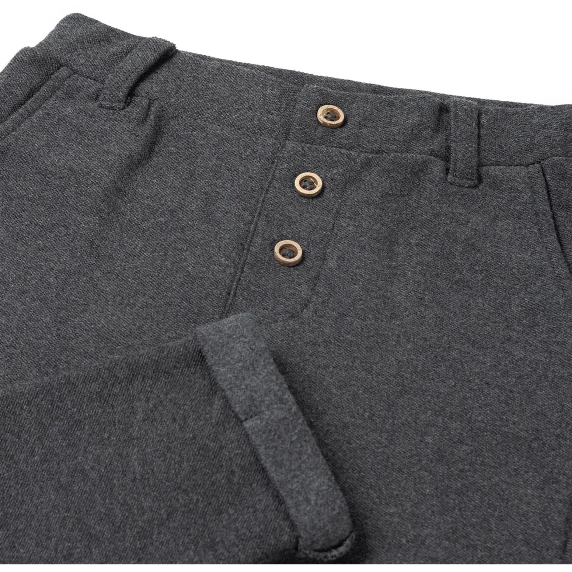 Broeken & Tuinbroeken|Broeken*Sweet Petit baby broek Merlijn effen grijs Anthra Grey Melange