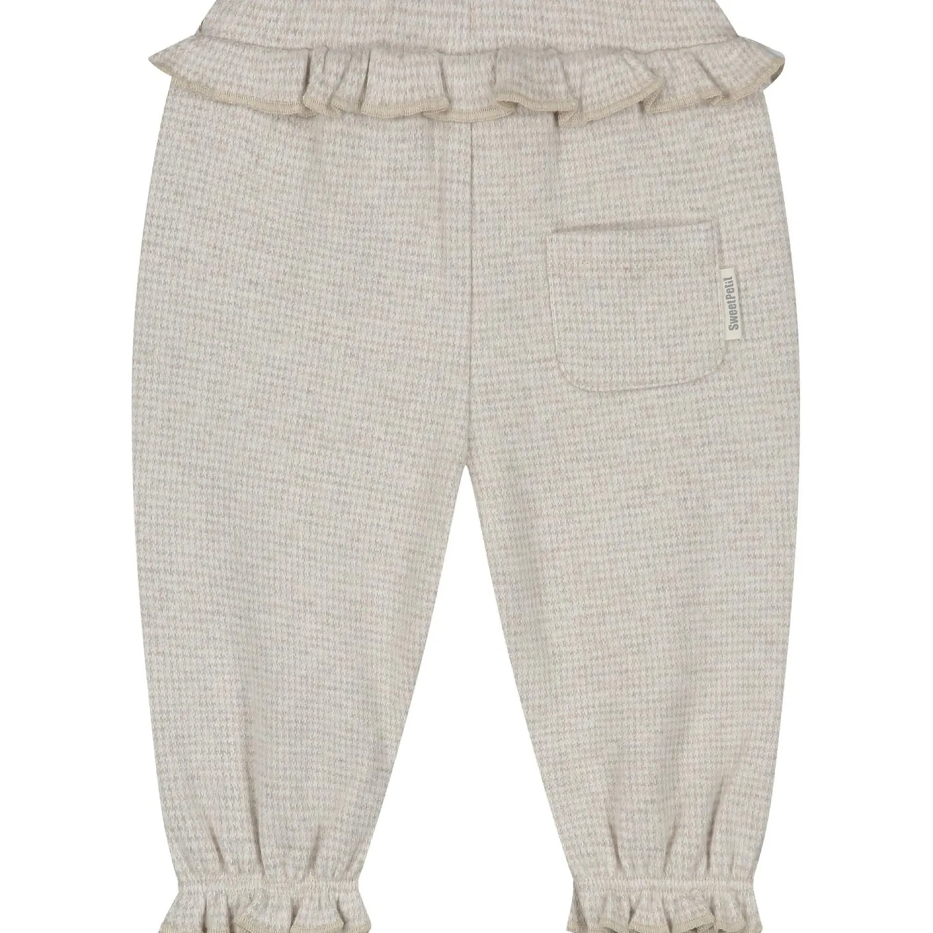 Broeken & Leggings|Broeken*Sweet Petit baby broek Noor effen beige Dark Brown Melange