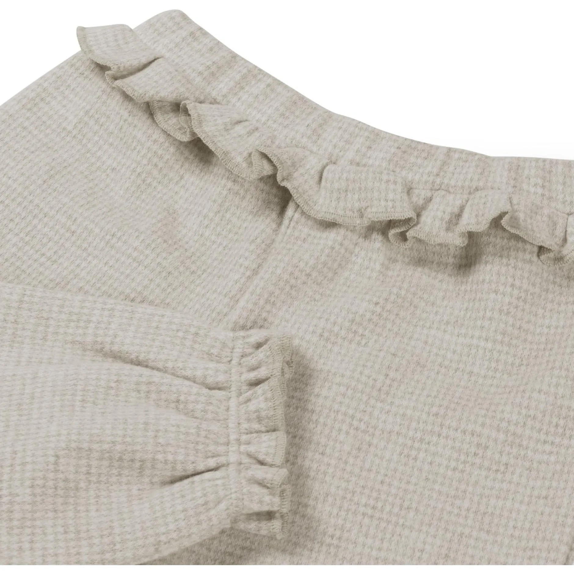 Broeken & Leggings|Broeken*Sweet Petit baby broek Noor effen beige Dark Brown Melange