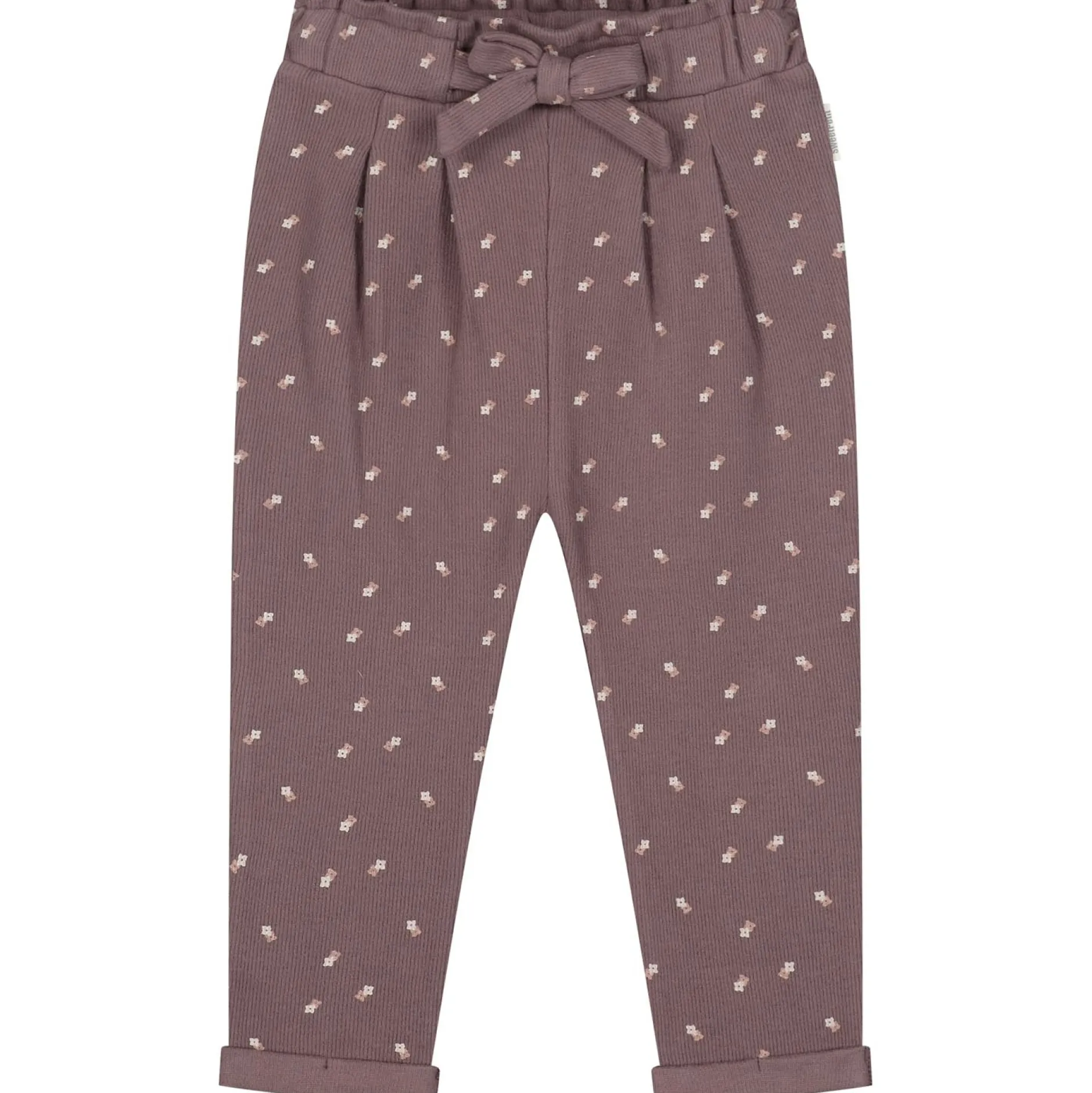 Broeken & Leggings|Broeken*Sweet Petit baby broek Otje all over print bruin Dark Mud Brown