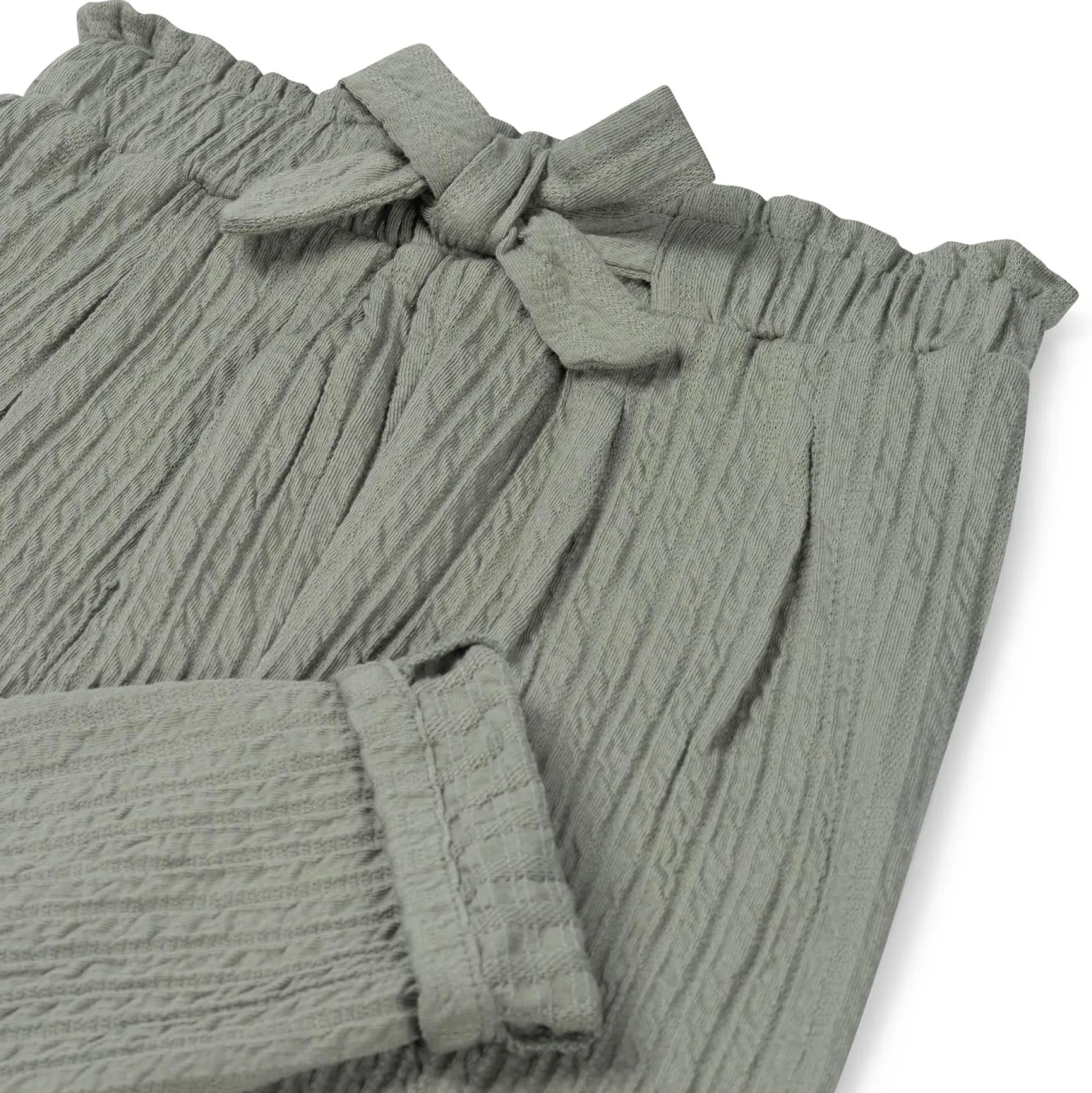 Broeken & Leggings|Broeken*Sweet Petit baby broek Puck effen groen Sage Green