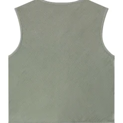 Truien & Vesten|Vesten*Sweet Petit baby gilet mouwloos effen groen Sage Green