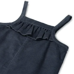 Boxpakjes & Jumpsuits*Sweet Petit Baby jumpsuit Lovi spaghettibandjes effen blauw Midnight Blue